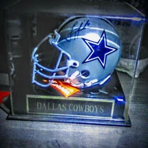 Official signed NFL helmet by Troy Aikman #8